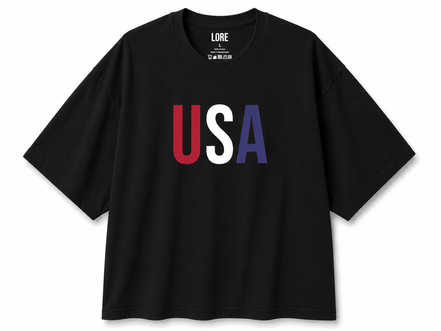 USA Signature Oversized Boxy Tee