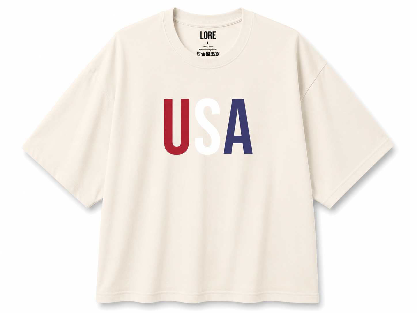 USA Signature Oversized Boxy Tee